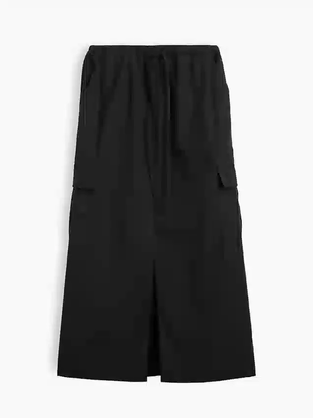 Poplin Easy Cargo Maxi Skirt