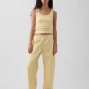 Poplin Easy Double-Knee Barrel Pants
