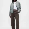 Poplin Easy Double-Knee Barrel Pants