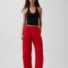 Poplin Easy Double-Knee Barrel Pants