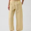 Poplin Easy Double-Knee Barrel Pants