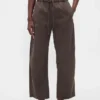 Poplin Easy Double-Knee Barrel Pants
