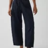 Poplin Easy Double-Knee Barrel Pants