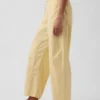 Poplin Easy Double-Knee Barrel Pants