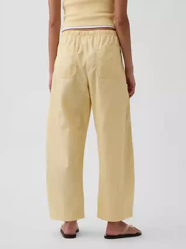 Poplin Easy Double-Knee Barrel Pants