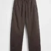 Poplin Easy Double-Knee Barrel Pants