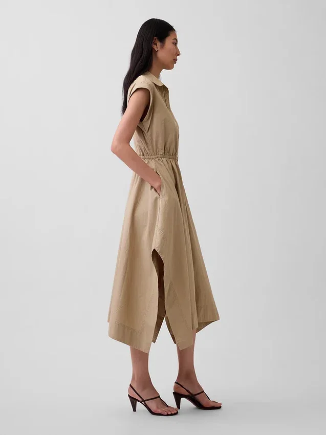 Poplin Handkerchief Shirtdress