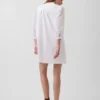 Poplin Henley Mini Dress