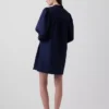 Poplin Henley Mini Dress