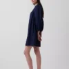 Poplin Henley Mini Dress
