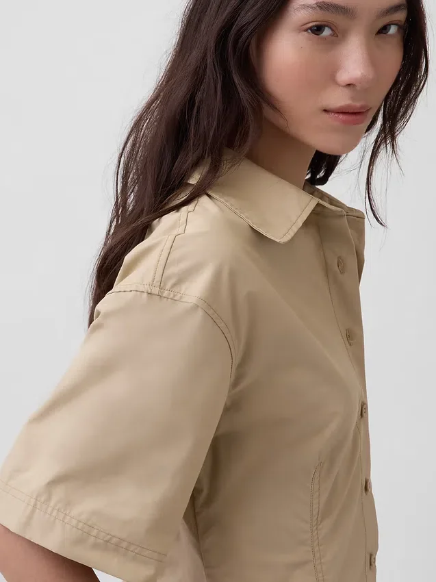 Poplin Mini Shirtdress