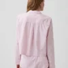 Poplin Oversized Crop Pj Shirt