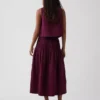 Poplin Pintuck Maxi Skirt