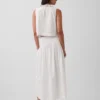 Poplin Pintuck Maxi Skirt