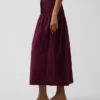 Poplin Pintuck Maxi Skirt