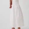 Poplin Pintuck Maxi Skirt
