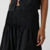 Poplin Pintuck Maxi Skirt