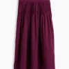 Poplin Pintuck Maxi Skirt