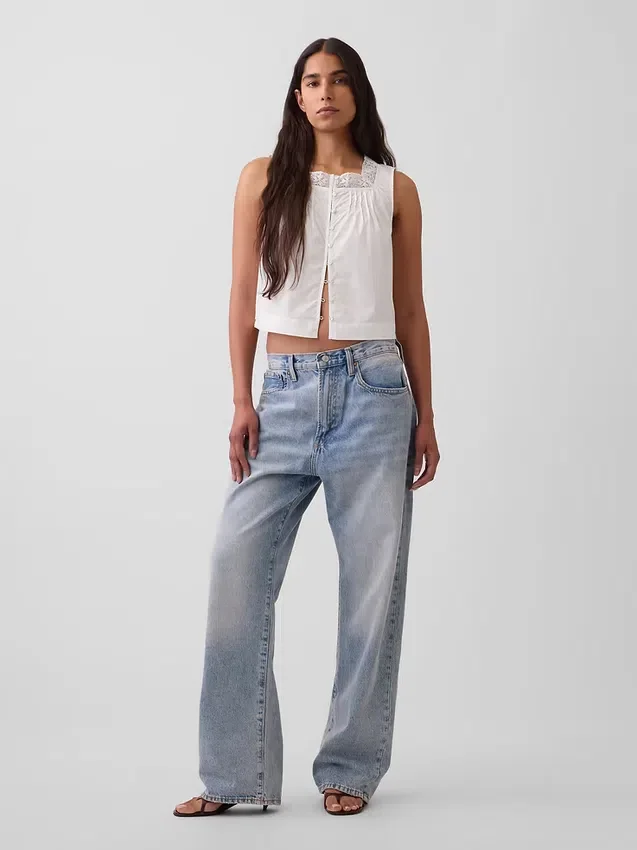 Poplin Pintuck Shell Top