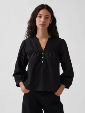 Poplin Popover Top