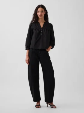 Poplin Popover Top
