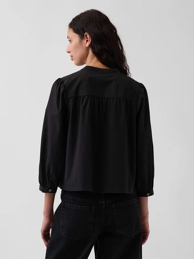 Poplin Popover Top