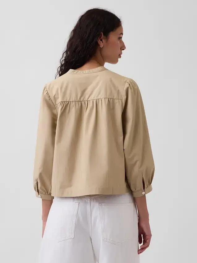 Poplin Popover Top