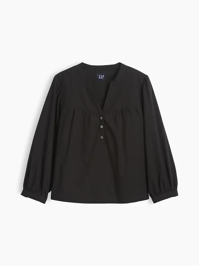 Poplin Popover Top