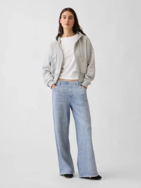 Printed Baggy Sweatpant Jeans