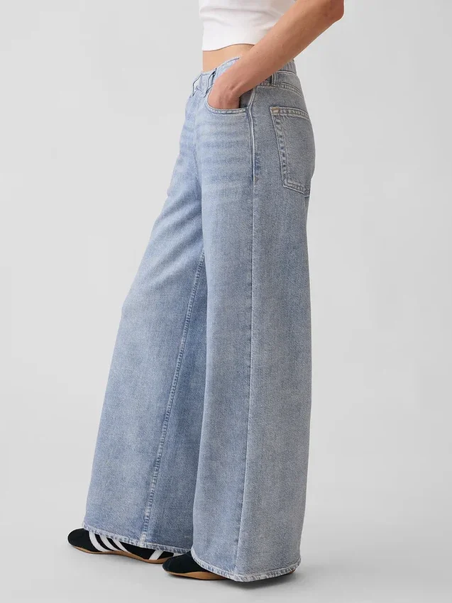 Printed Baggy Sweatpant Jeans