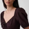 Puff-Sleeve Corset Maxi Dress