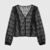 Recycled Lace Ruffle Top