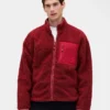 Recycled Sherpa Oversized Logo Zip Jacket