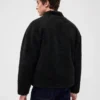 Recycled Sherpa Oversized Logo Zip Jacket