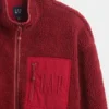 Recycled Sherpa Oversized Logo Zip Jacket