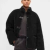 Recycled Sherpa & Vegan Leather-Trim Jacket
