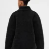 Recycled Sherpa & Vegan Leather-Trim Jacket