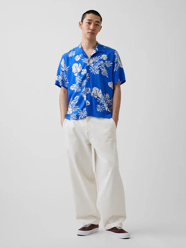 Relaxed Camp Collar Shirt