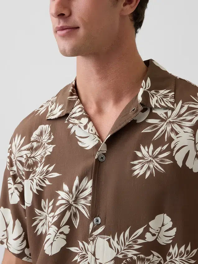 Relaxed Camp Collar Shirt