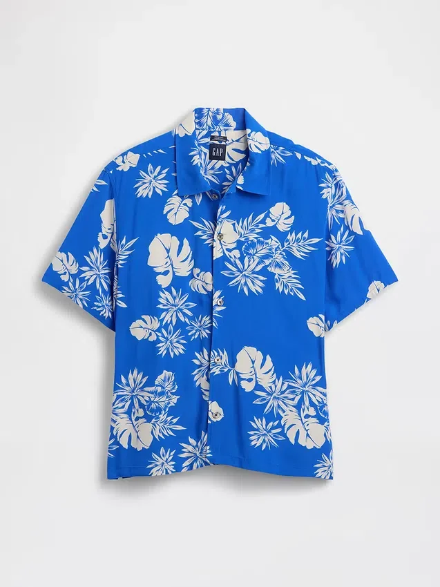 Relaxed Camp Collar Shirt