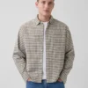 Relaxed Crop Straight-Hem Oxford Shirt