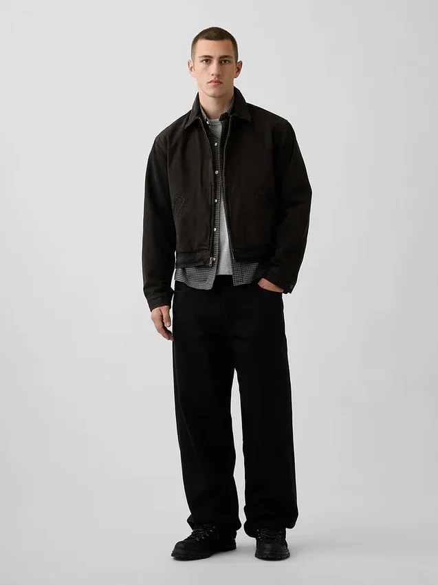 Relaxed Crop Straight-Hem Oxford Shirt