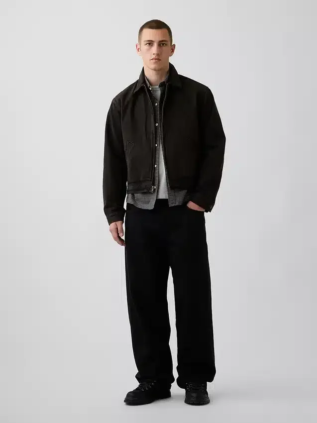 Relaxed Crop Straight-Hem Oxford Shirt