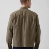 Relaxed Crop Straight-Hem Oxford Shirt