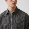Relaxed Crop Straight-Hem Oxford Shirt