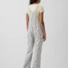 Relaxed Denim Stripe Overalls