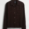 Relaxed Straight-Hem Seersucker Shirt