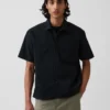 Relaxed Straight-Hem Utility Shirt
