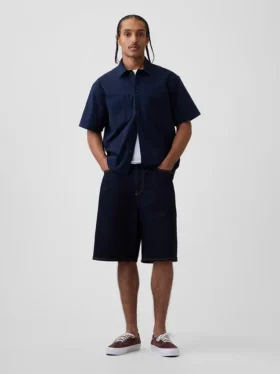 Relaxed Straight-Hem Utility Shirt