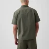 Relaxed Straight-Hem Utility Shirt